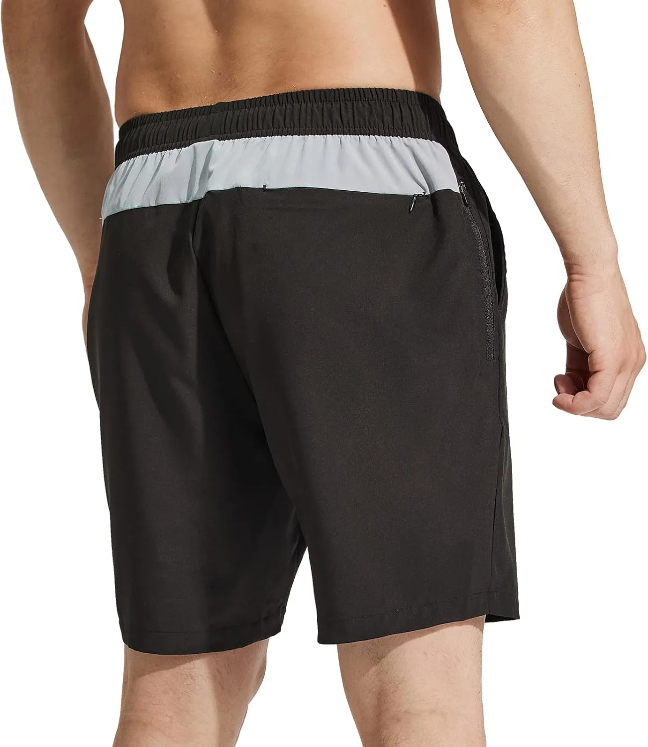 MIER Men's Workout Running Shorts 7 Inch Lightweight Athletic with Zipper Pockets No Liner Quick-Dry Gym Active Shorts