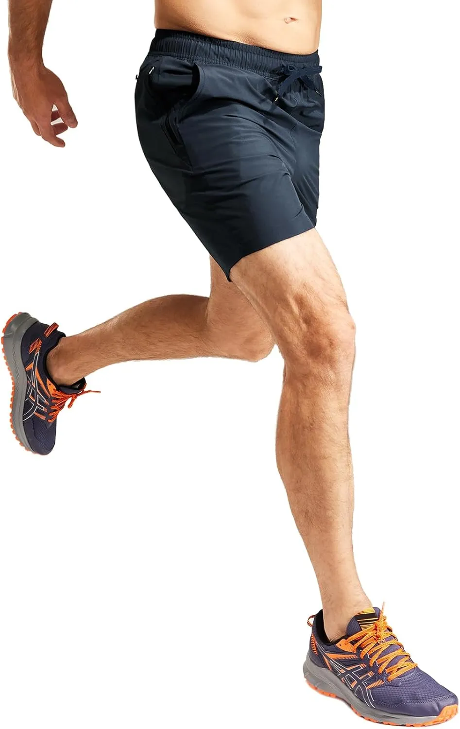 MIER Men's Workout Running Shorts 7 Inch Lightweight Athletic with Zipper Pockets No Liner Quick-Dry Gym Active Shorts