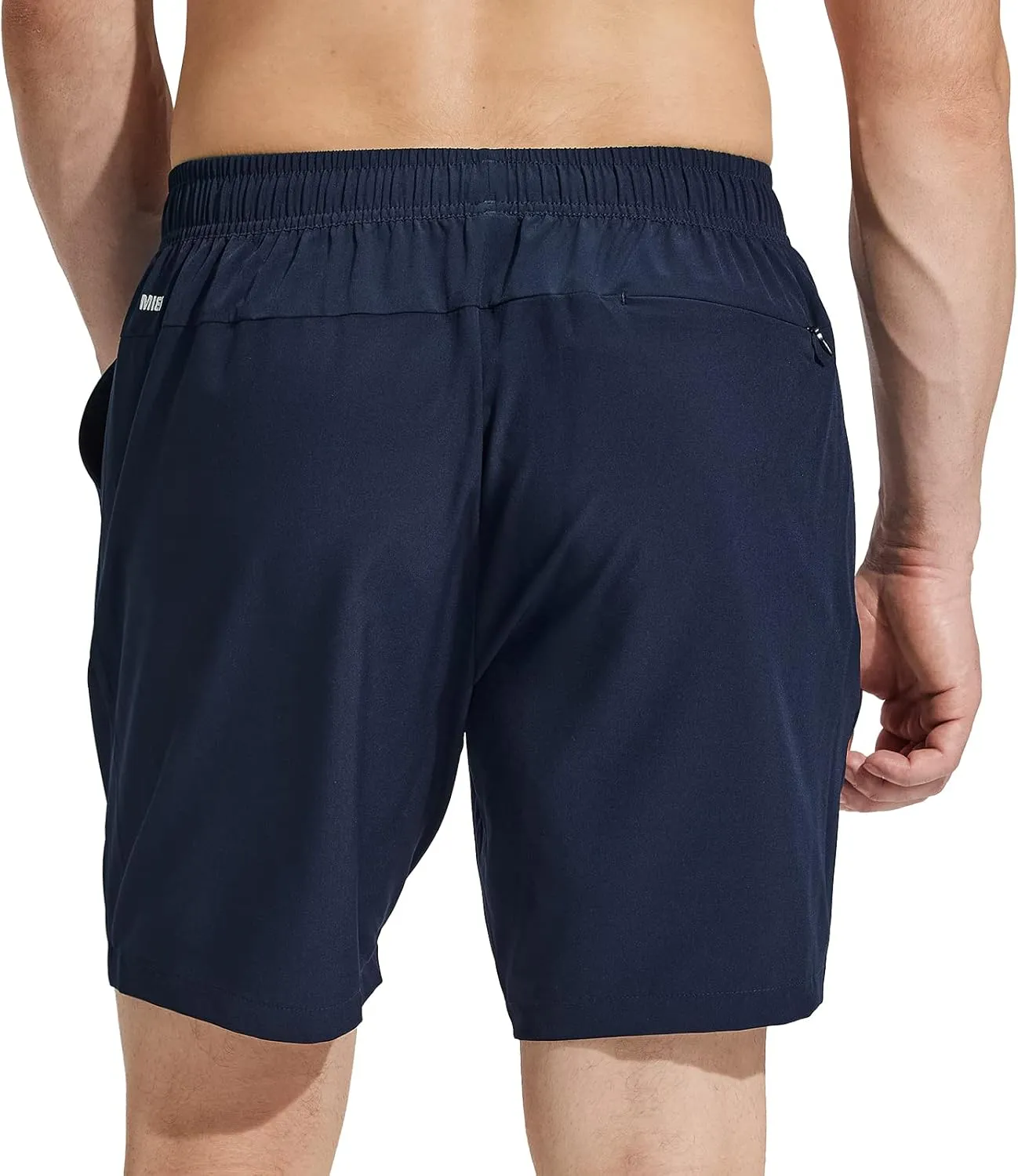 MIER Men's Workout Running Shorts 7 Inch Lightweight Athletic with Zipper Pockets No Liner Quick-Dry Gym Active Shorts