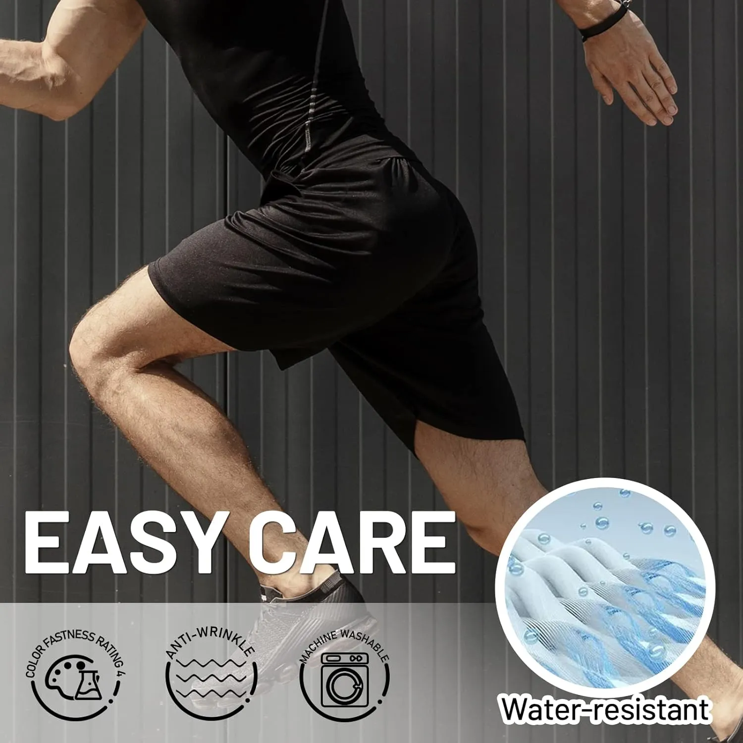 MIER Men's Workout Running Shorts 7 Inch Lightweight Athletic with Zipper Pockets No Liner Quick-Dry Gym Active Shorts