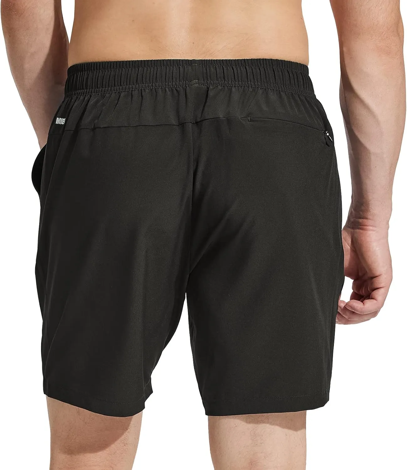 MIER Men's Workout Running Shorts 7 Inch Lightweight Athletic with Zipper Pockets No Liner Quick-Dry Gym Active Shorts