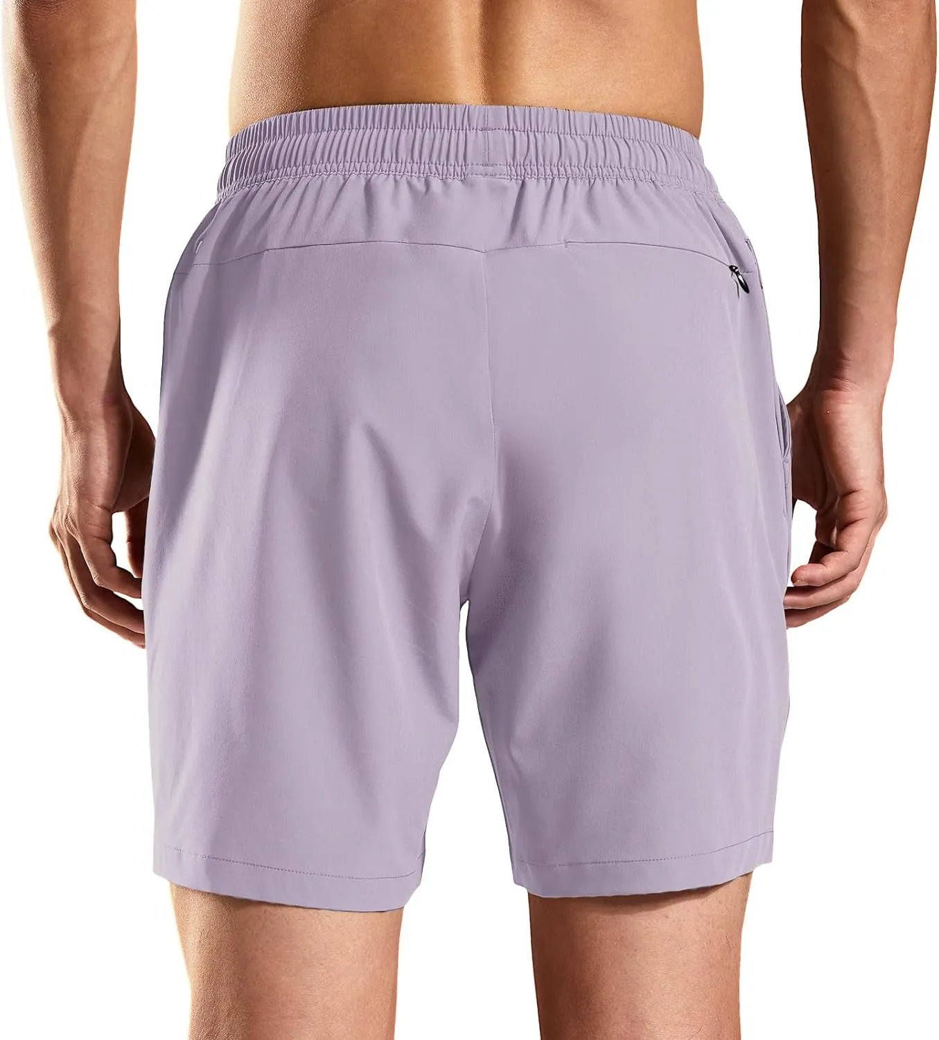 MIER Men's Workout Running Shorts 7 Inch Lightweight Athletic with Zipper Pockets No Liner Quick-Dry Gym Active Shorts