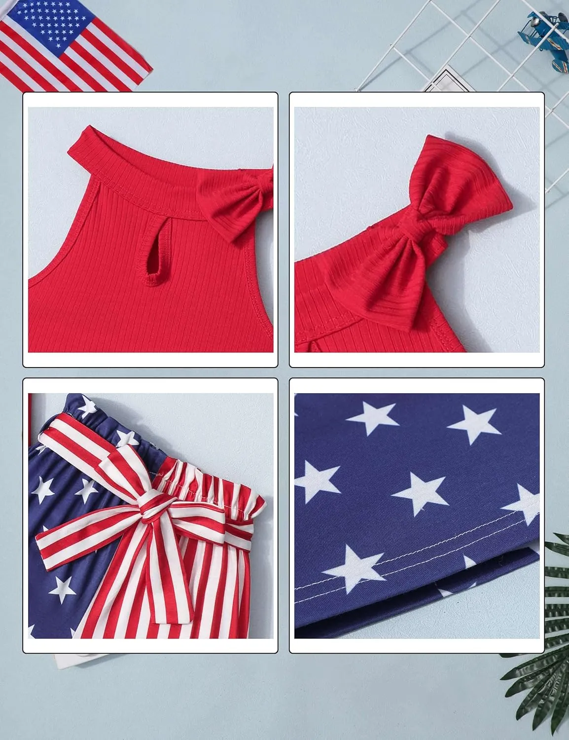 MIGU Toddler Girl Clothes Summer Silk Scarf Sets Sleeveless T-shirt Top Stripe Shorts Headband 3Pcs Set