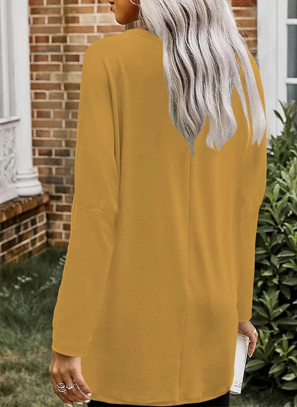 Naggoo Womens Long Sleeve Tunic Tops for Leggings with Pockets Fall Fashion 2025 Casual Long T Shirts