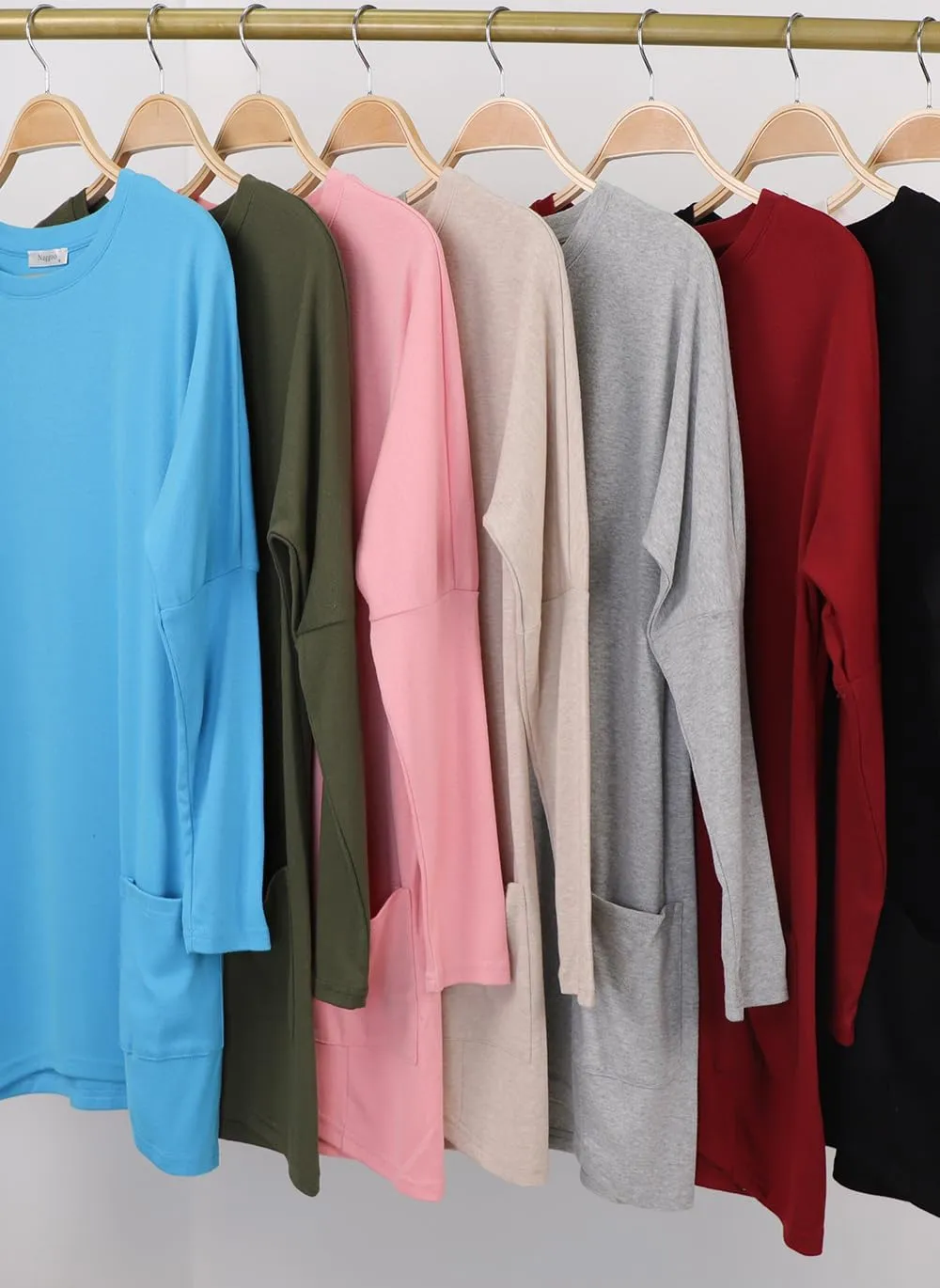Naggoo Womens Long Sleeve Tunic Tops for Leggings with Pockets Fall Fashion 2025 Casual Long T Shirts
