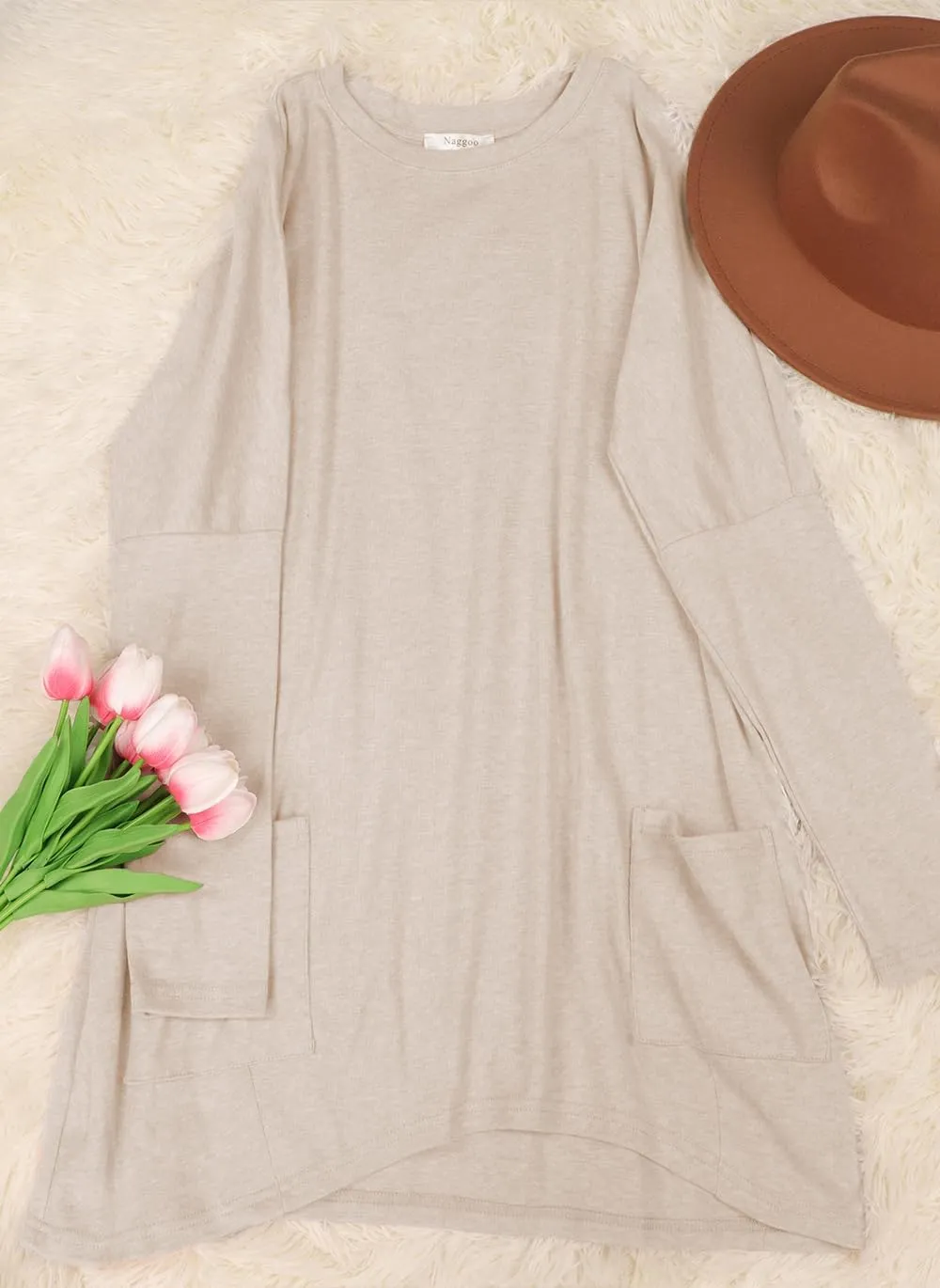 Naggoo Womens Long Sleeve Tunic Tops for Leggings with Pockets Fall Fashion 2025 Casual Long T Shirts