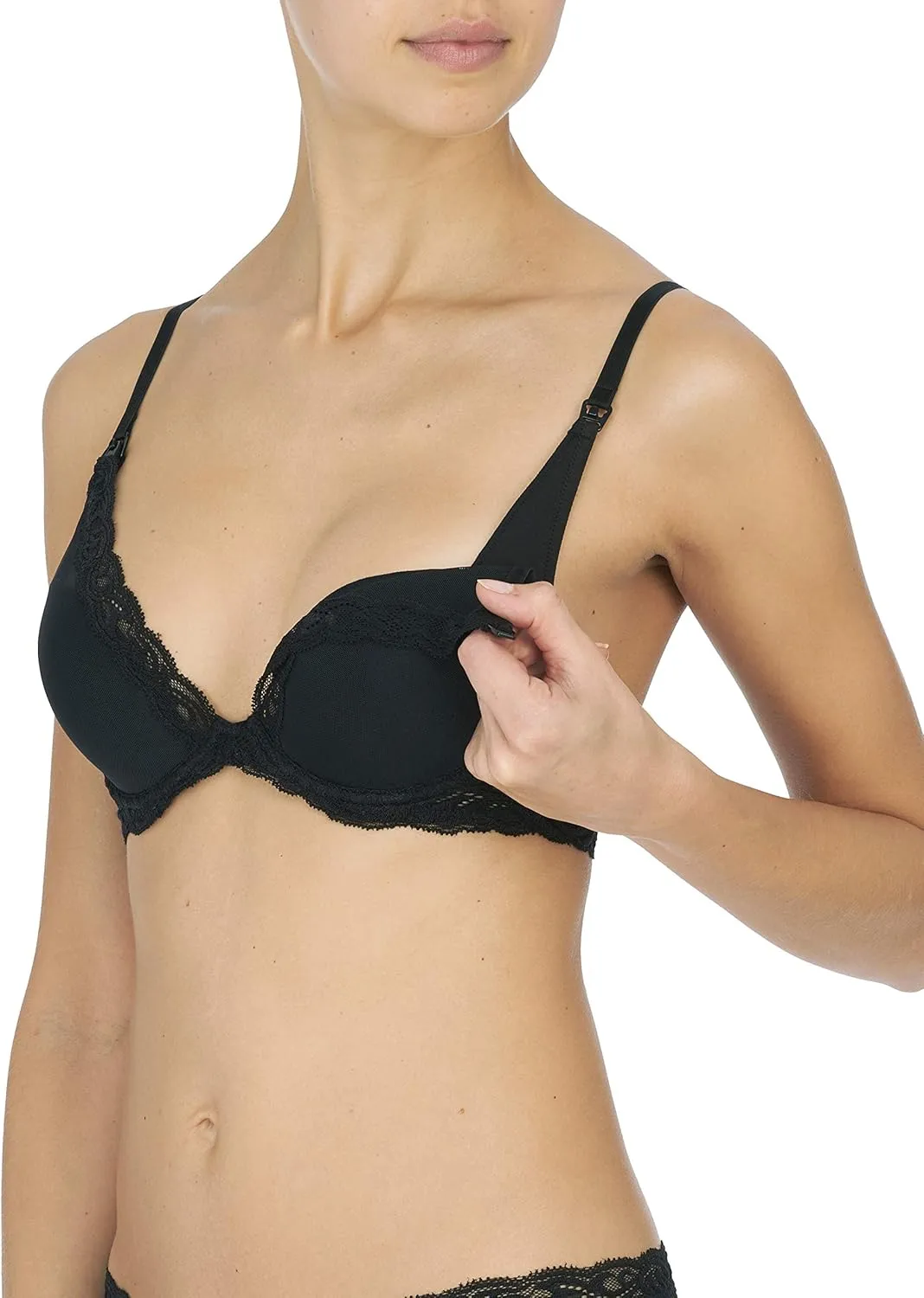 Natori Women's Feathers Contour Plunge Maternity and Nursing Bra