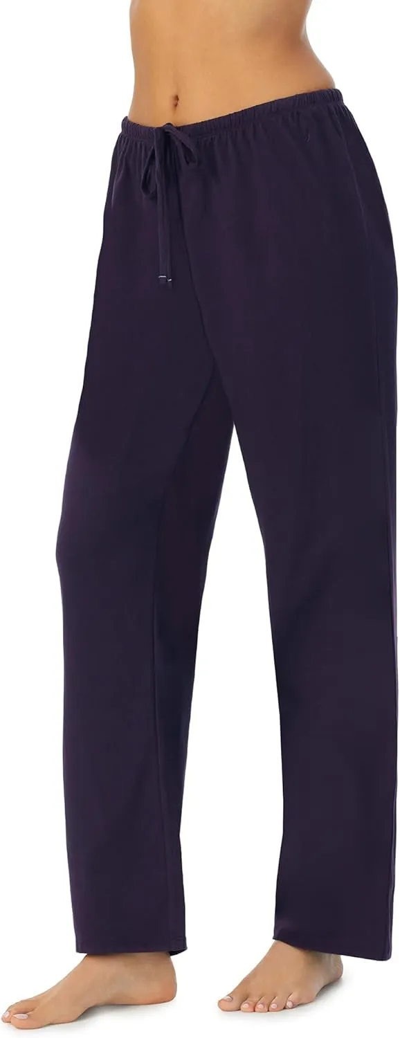 Nautica Womens Sleep Pants - Long Length, Breathable Pajama Bottoms - Cotton Knit Jersey Sleepwear and Loungewear