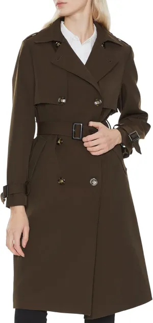 Orolay Women's Long Trench Coat Double-Breasted Classic Lapel Overcoat with Belt