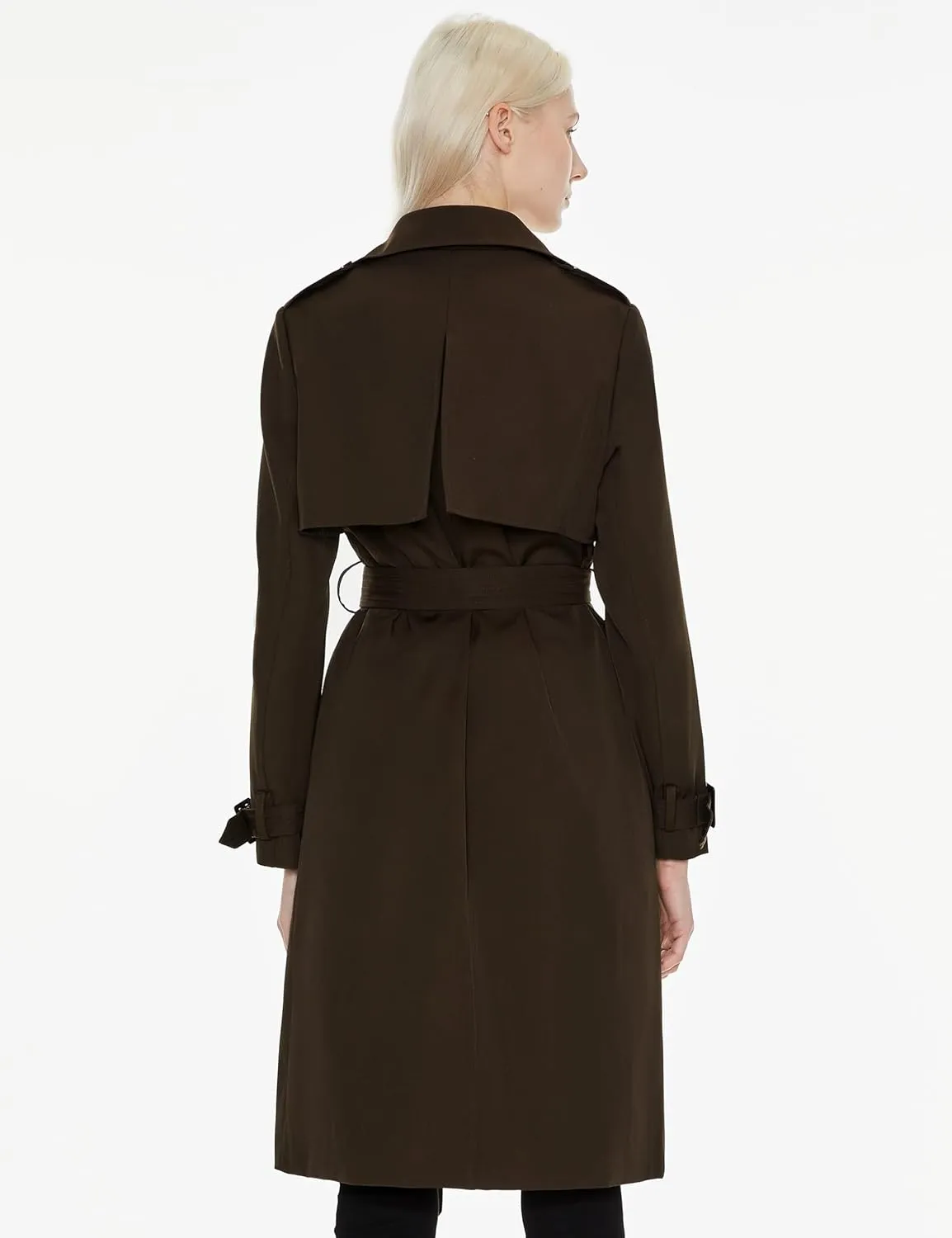 Orolay Women's Long Trench Coat Double-Breasted Classic Lapel Overcoat with Belt