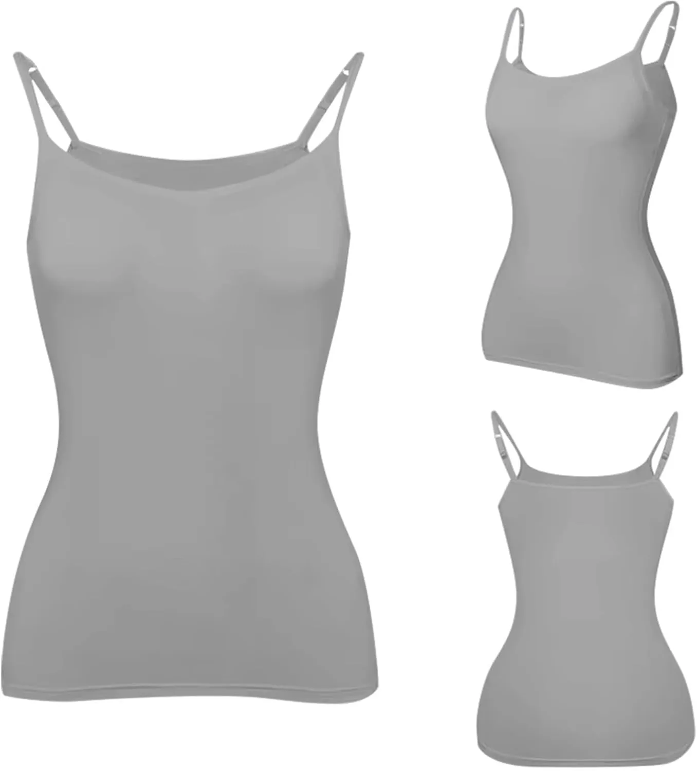 Palaver Womens Tank Tops With Built In Bras Summer Plus Size Padded Workout Tops Casual Crew Neck Sleeveless Camisole