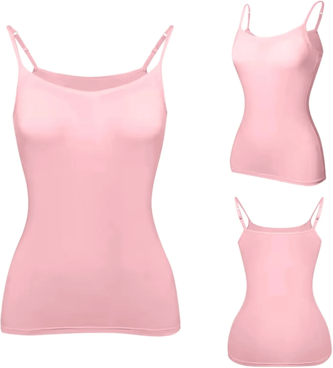 Palaver Womens Tank Tops With Built In Bras Summer Plus Size Padded Workout Tops Casual Crew Neck Sleeveless Camisole