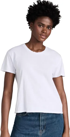 perfectwhitetee Women's Harley Cotton Boxy Crew Tee