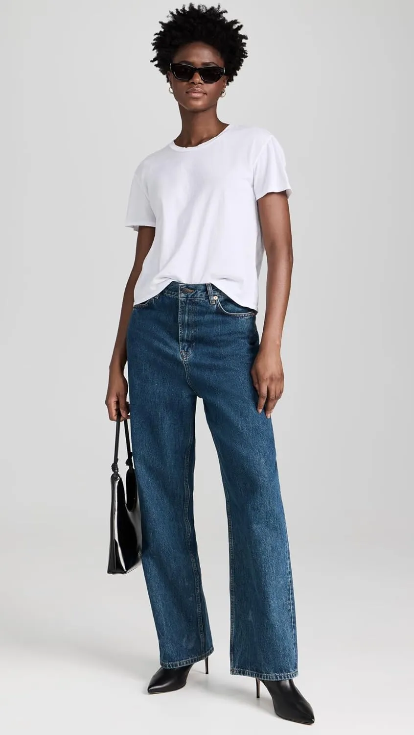perfectwhitetee Women's Harley Cotton Boxy Crew Tee
