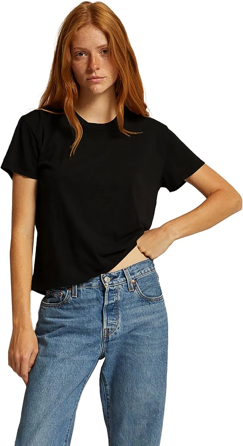 perfectwhitetee Women's Harley Cotton Boxy Crew Tee