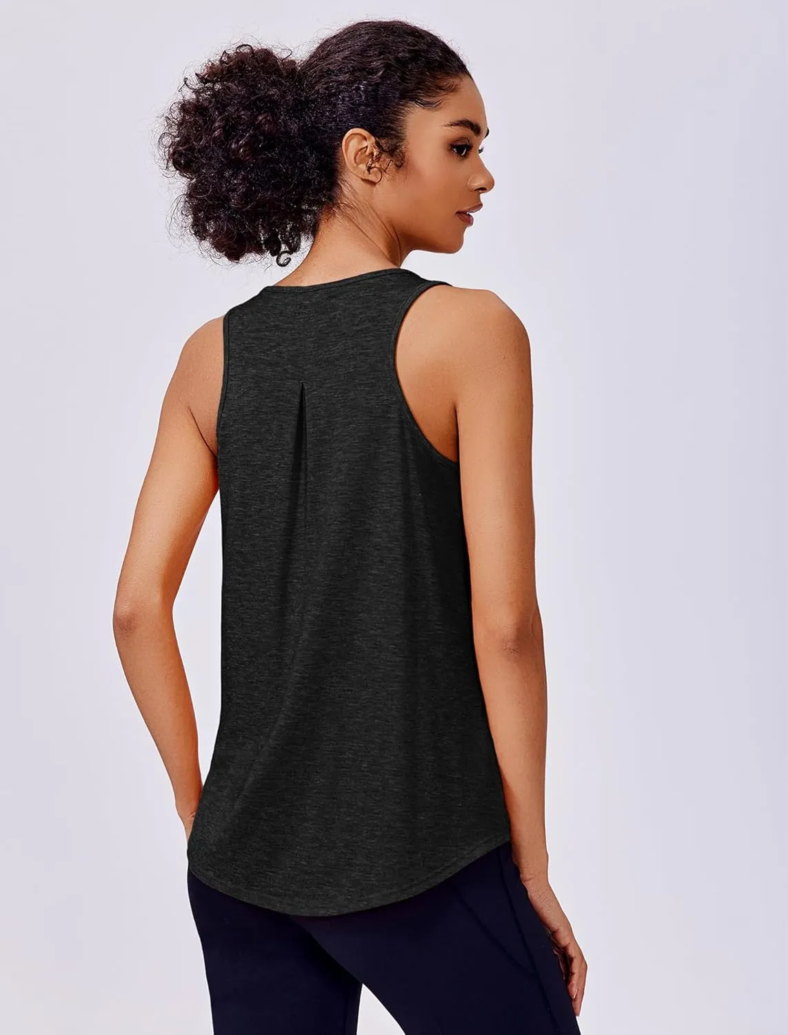 PINSPARK Workout Tops for Women Racerback Tank Top Pack Sleeveless Athletic Running Tops Loose Gym Shirt Quick Dry Yoga Tank