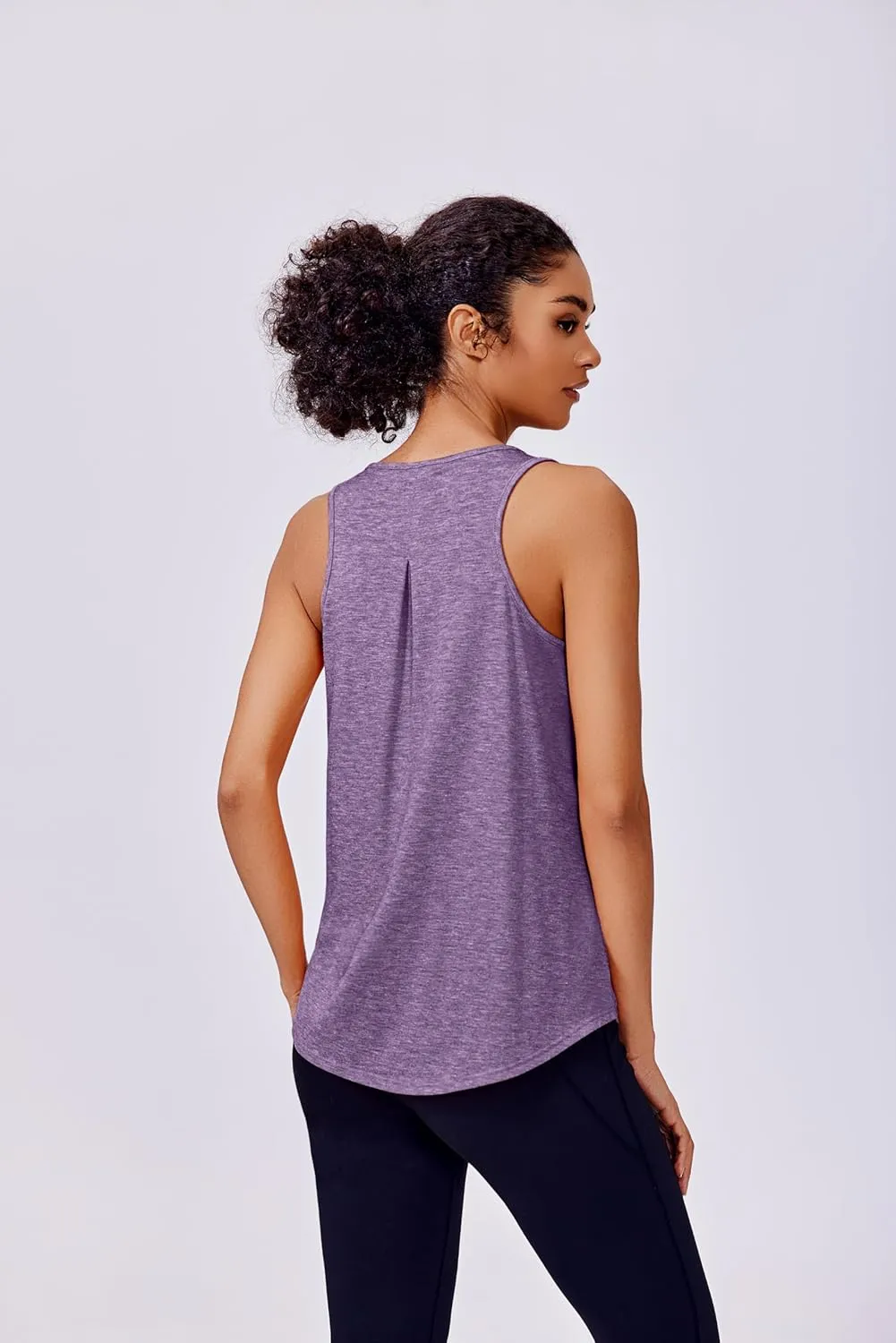 PINSPARK Workout Tops for Women Racerback Tank Top Pack Sleeveless Athletic Running Tops Loose Gym Shirt Quick Dry Yoga Tank