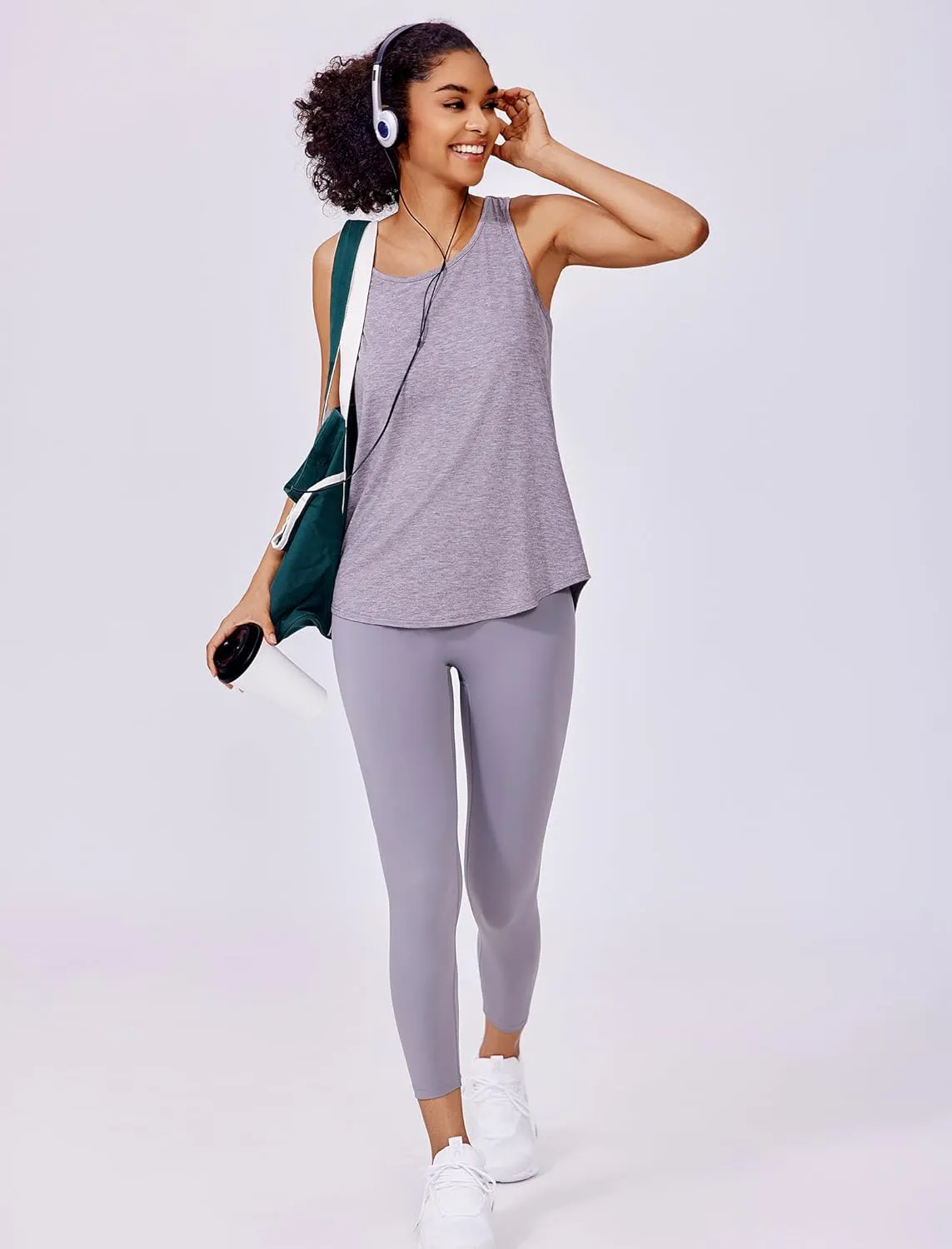 PINSPARK Workout Tops for Women Racerback Tank Top Pack Sleeveless Athletic Running Tops Loose Gym Shirt Quick Dry Yoga Tank