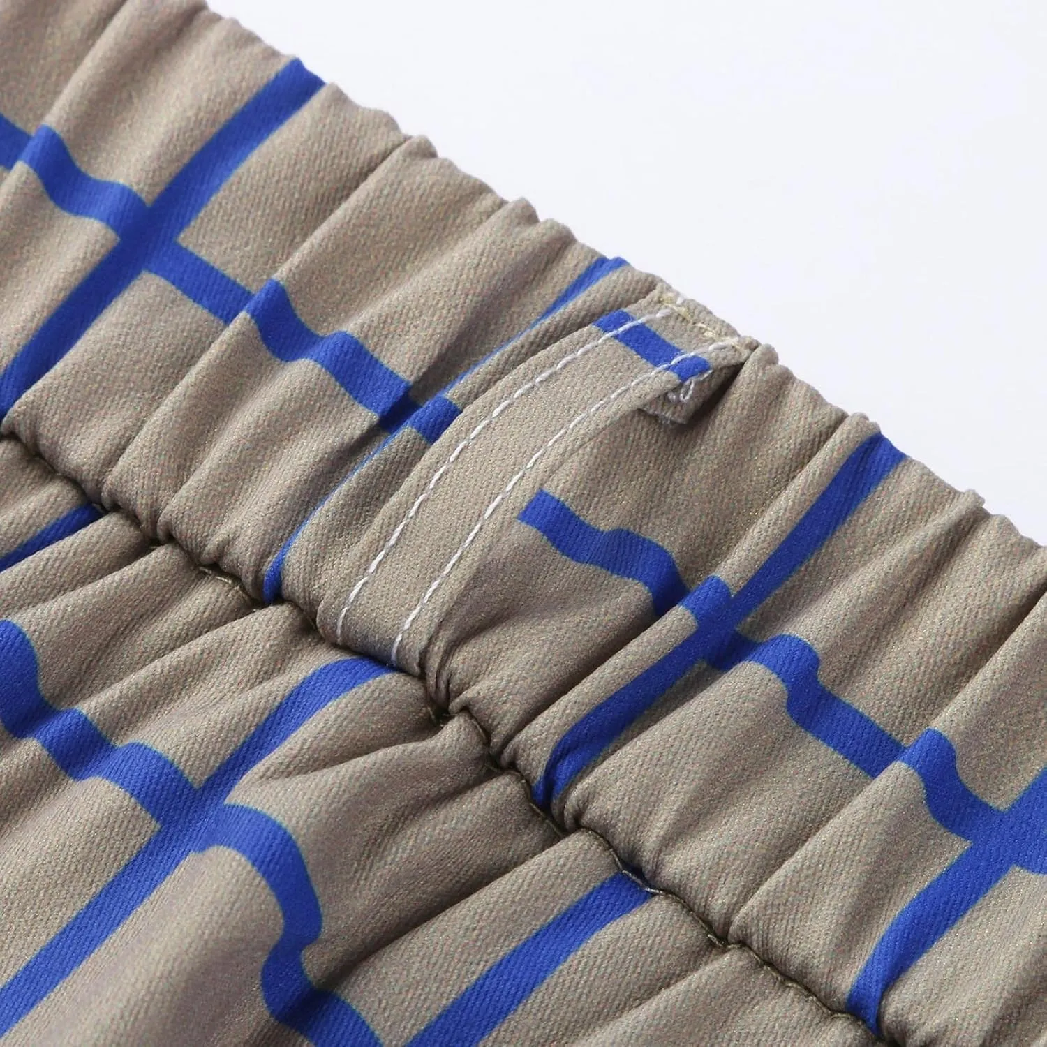 Plaid Dress Pants for Men Skinny Expandable Waist Slim Fit Chinos Grid Tailored Pants Modern Business Pencil Long Pants