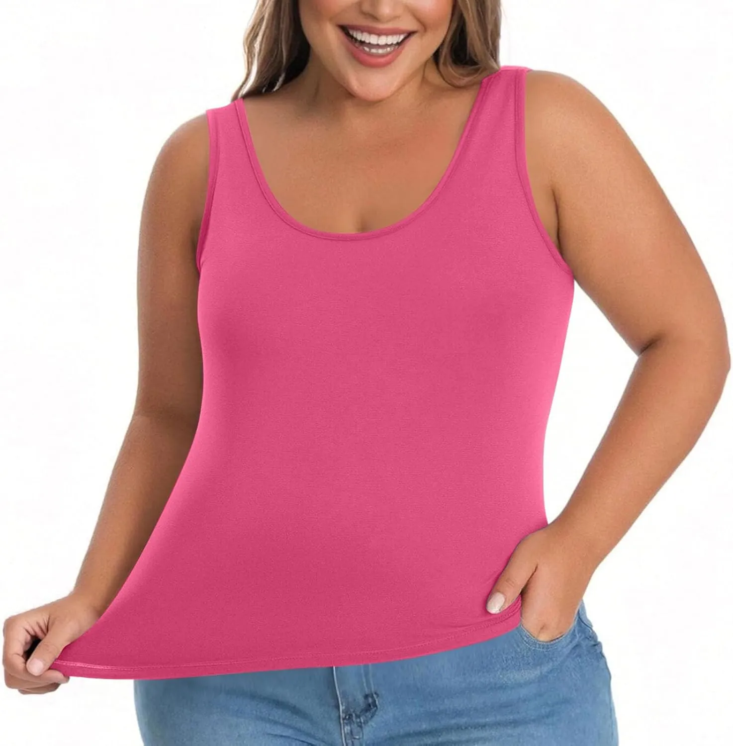 Plus Size Tank Tops with Built in Bra for Women Padded Camisole Shelf Bras Workout Yoga Shirt Casual Basic Undershirt