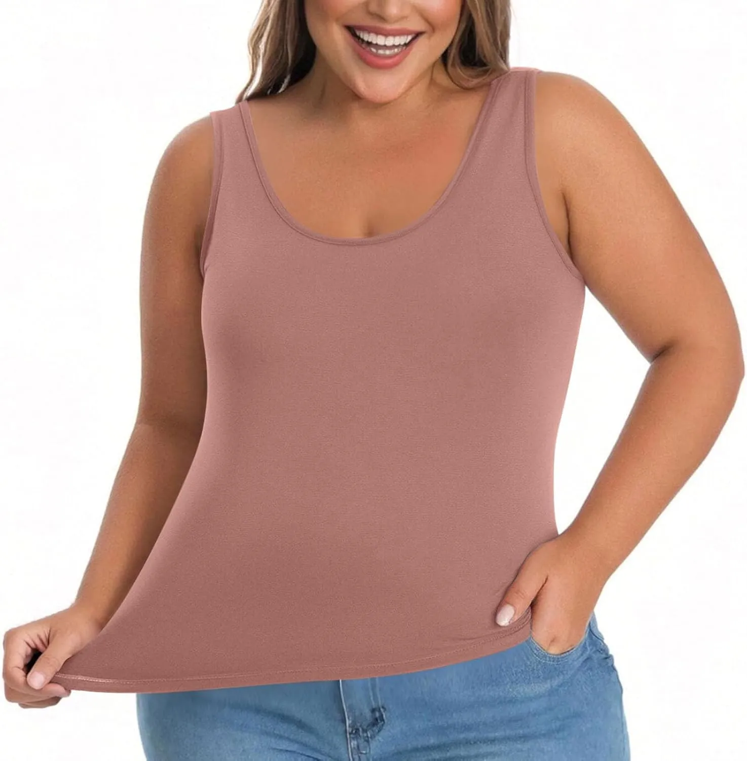 Plus Size Tank Tops with Built in Bra for Women Padded Camisole Shelf Bras Workout Yoga Shirt Casual Basic Undershirt