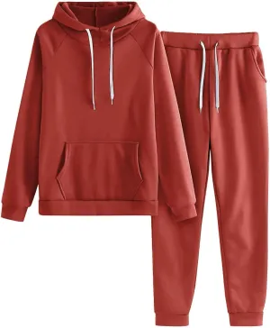 Plus Size Two Piece Sets for Women Casual Letter Graphic Hooded Sweatshirt Jogging Pant Sport Drawstring Tracksuits