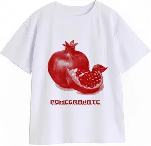 Pokn Graphic Tees Y2K Fruit Tops Y2K Baby Tees E-Girls Streetwear Shirts Vintage Tees Cute Graphic Print Crop Tops