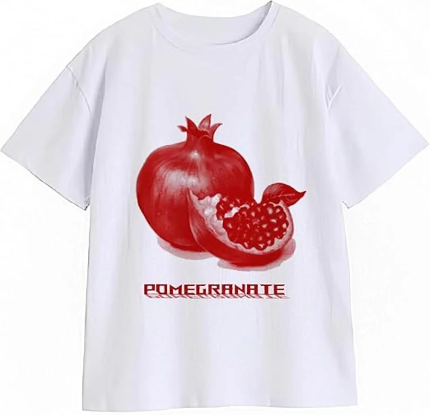 Pokn Graphic Tees Y2K Fruit Tops Y2K Baby Tees E-Girls Streetwear Shirts Vintage Tees Cute Graphic Print Crop Tops
