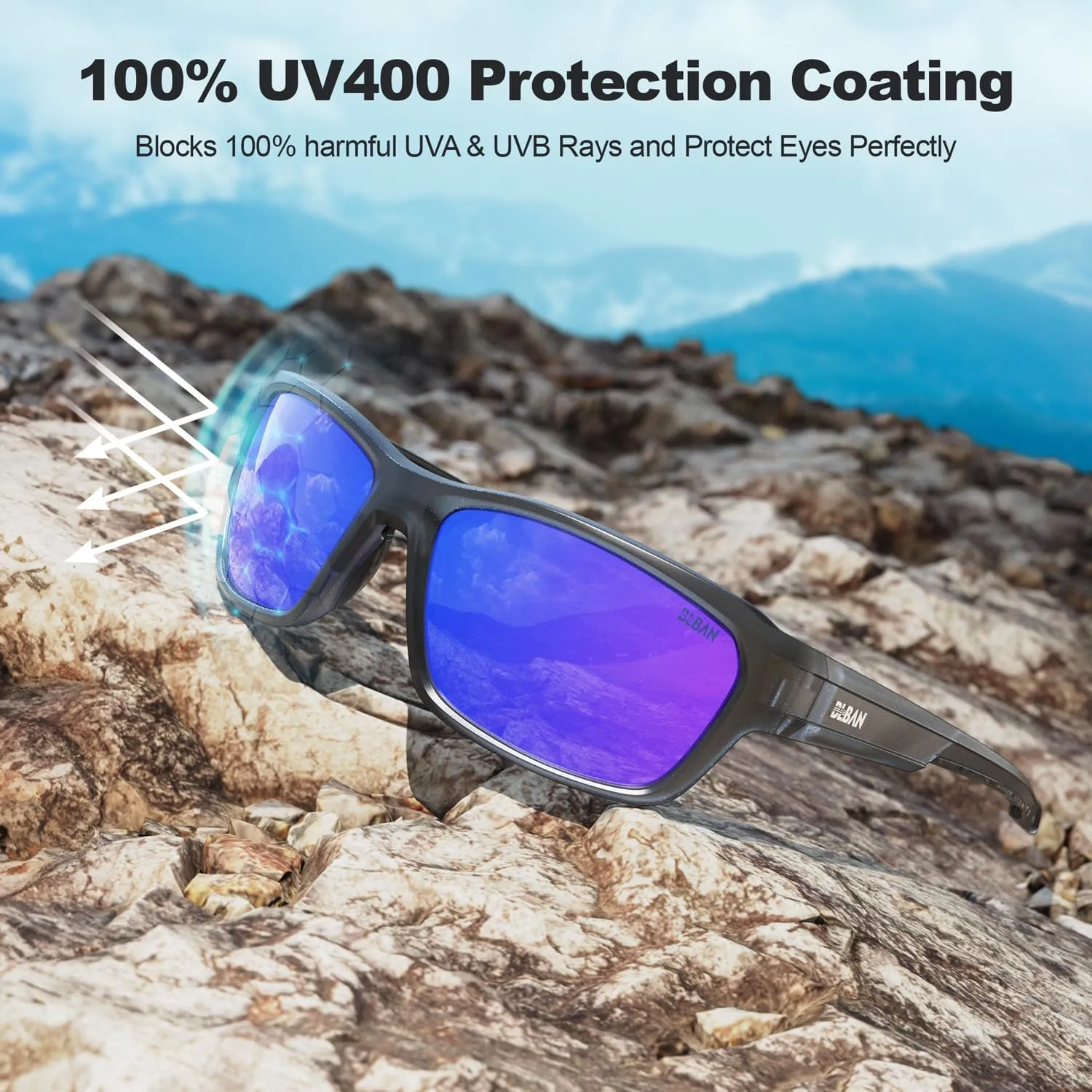 Polarized Sport Sunglasses for Men and Women, Ideal for Golf Fishing Cycling Running Baseball Glasses, UV400 Protection
