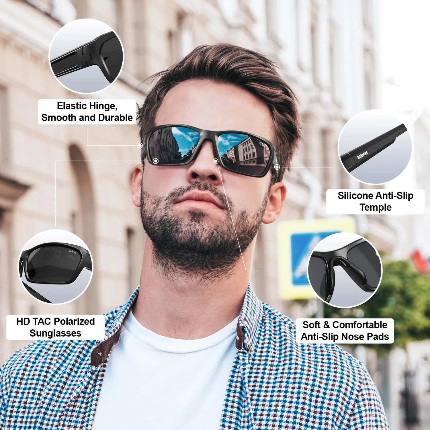 Polarized Sport Sunglasses for Men and Women, Ideal for Golf Fishing Cycling Running Baseball Glasses, UV400 Protection