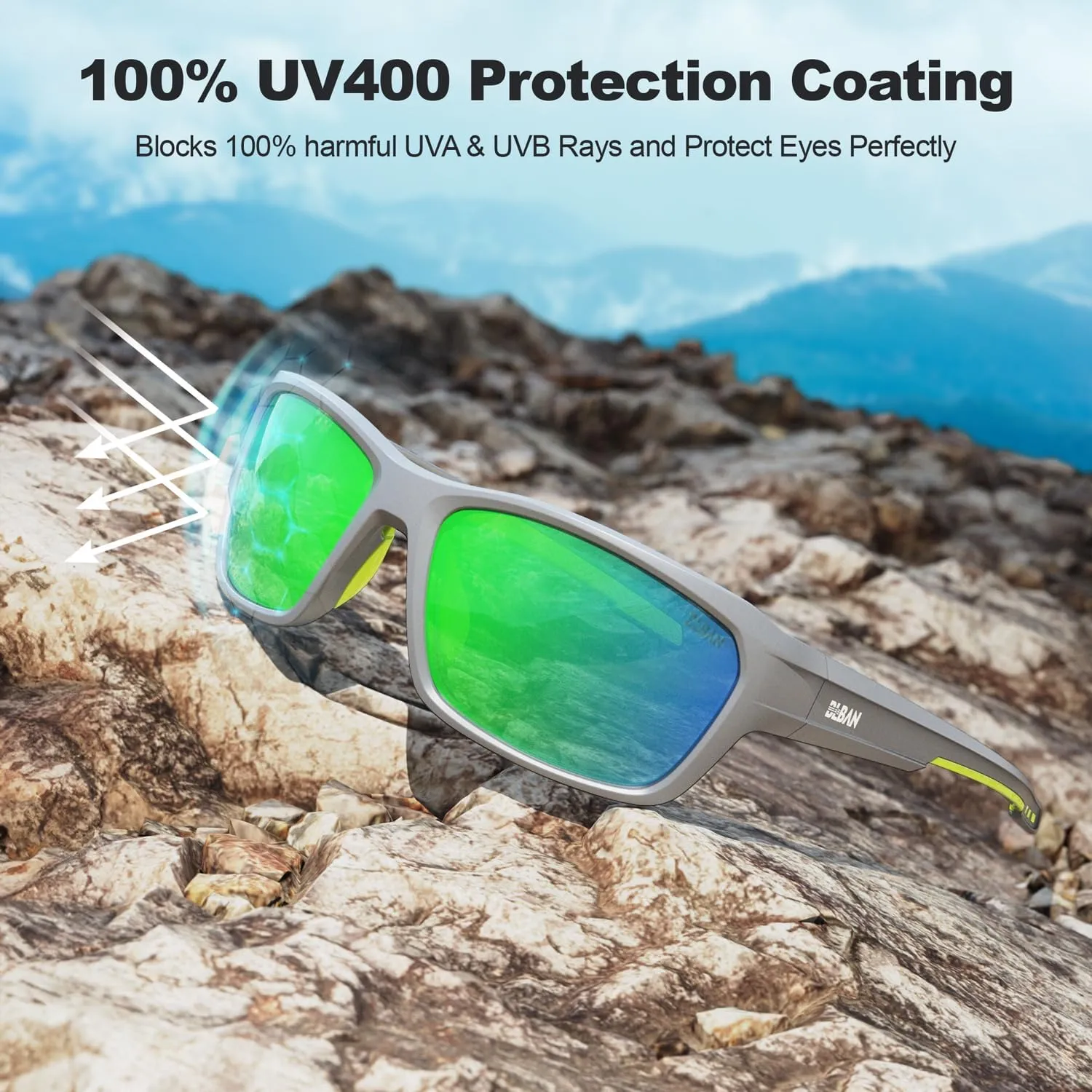 Polarized Sport Sunglasses for Men and Women, Ideal for Golf Fishing Cycling Running Baseball Glasses, UV400 Protection