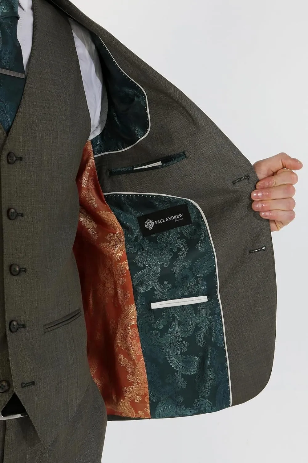 Premium Men's Tailored Fit Plaid Formal Suit, for Weddings Business and Special Events