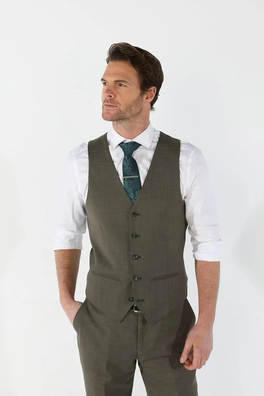 Premium Men's Tailored Fit Plaid Formal Suit, for Weddings Business and Special Events