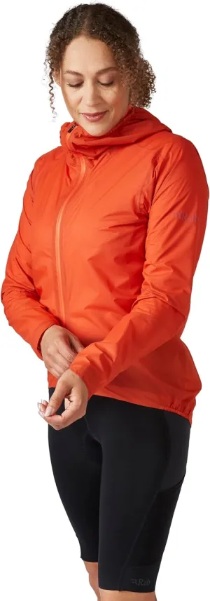 Rab Women's Cinder Phantom Jacket - Lightweight Waterproof Coat for Mountain Biking, Cycling, & Commuting