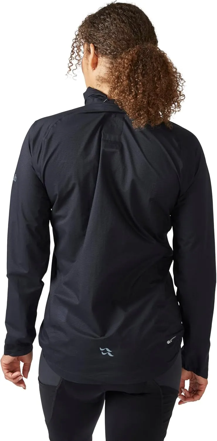 Rab Women's Cinder Phantom Jacket - Lightweight Waterproof Coat for Mountain Biking, Cycling, & Commuting