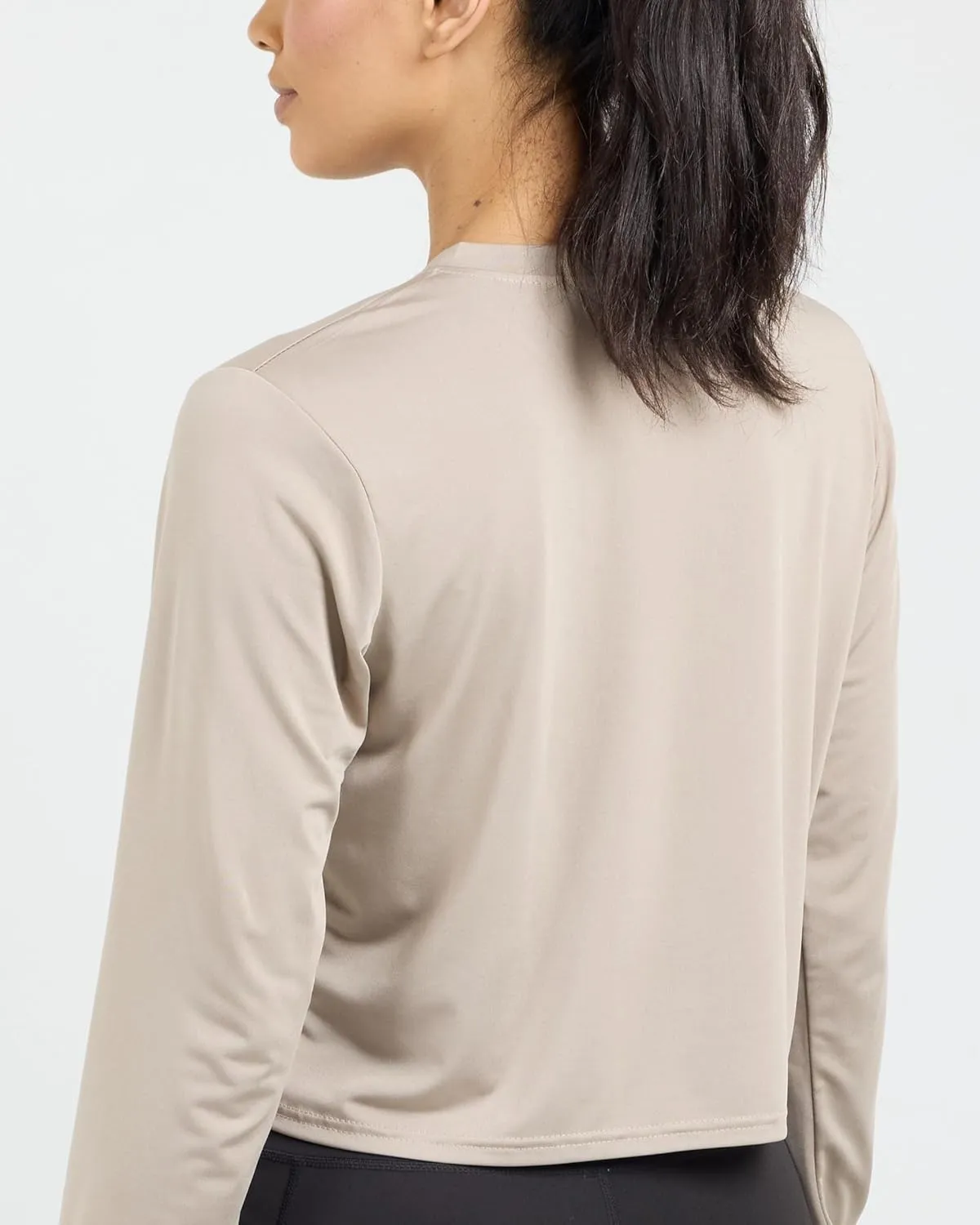Real Essentials 5 Pack: Women's Dry Fit Crop Top - Long Sleeve Crew Neck Stretch Athletic Tee (Available in Plus Size)