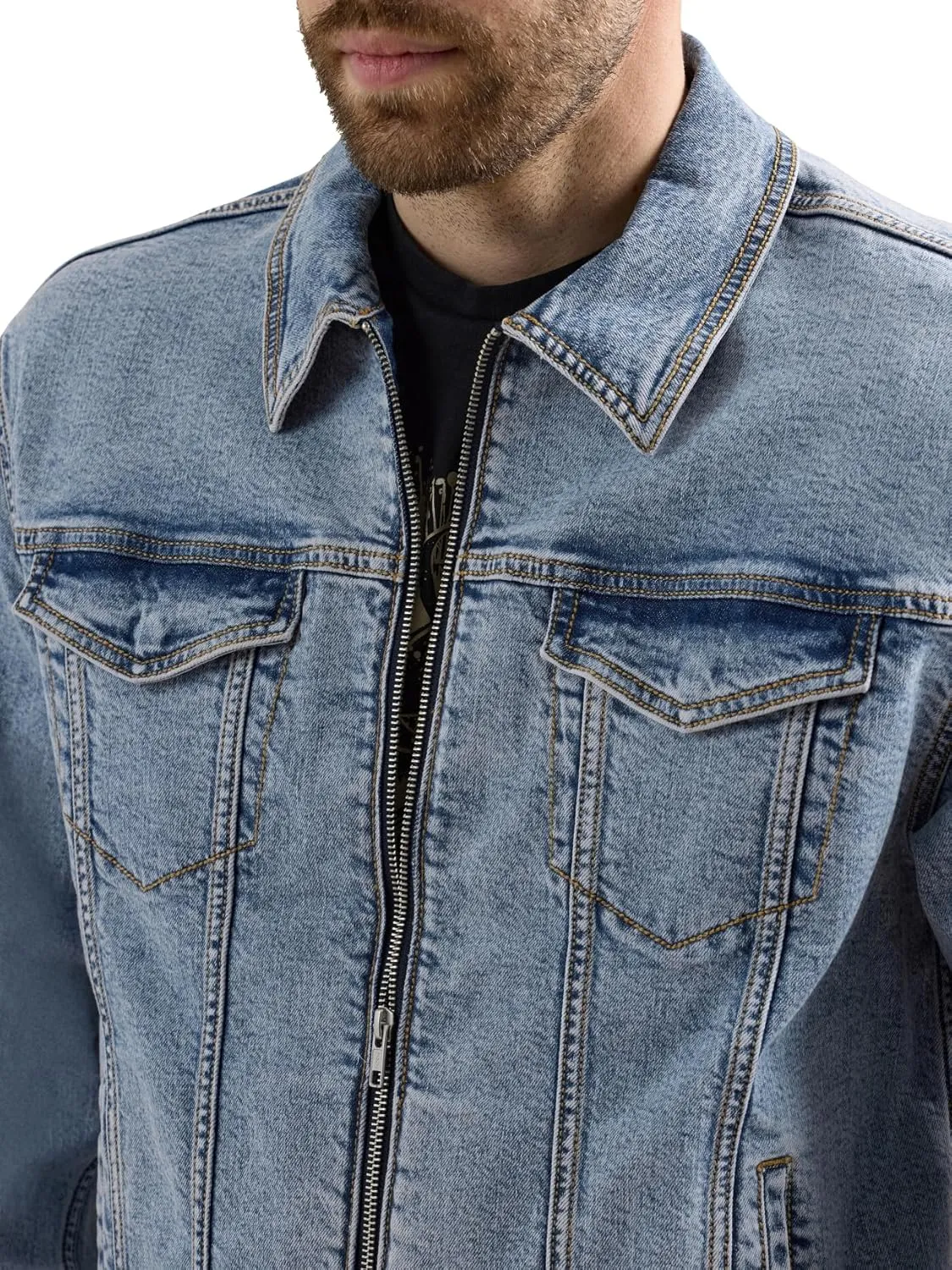 Rock & Republic Men's Banks Boxy Cropped Denim Jacket
