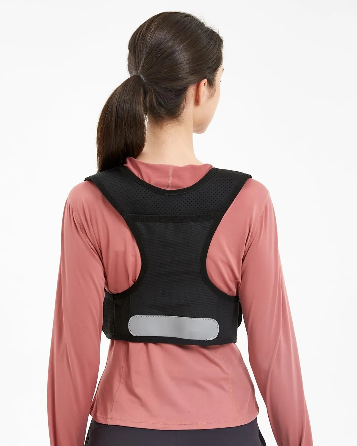 Running Vest for Women Men, USA Original Patent, Adjustable Chest Straps Running Hydration Vest with 500ml Soft Flask, Lightweight Breathable Reflective Running Vest for Marathon