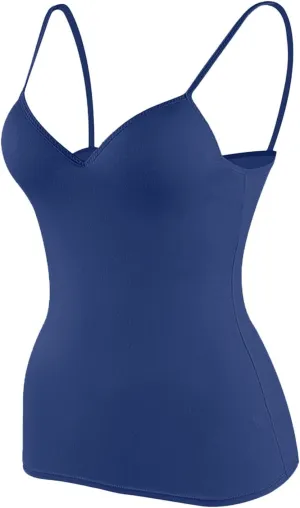 Shelf Bra Camisole Tops for Women Spaghetti Straps Tank Tops Casual Basic Cotton Camis Shirt