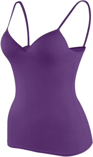 Shelf Bra Camisole Tops for Women Spaghetti Straps Tank Tops Casual Basic Cotton Camis Shirt