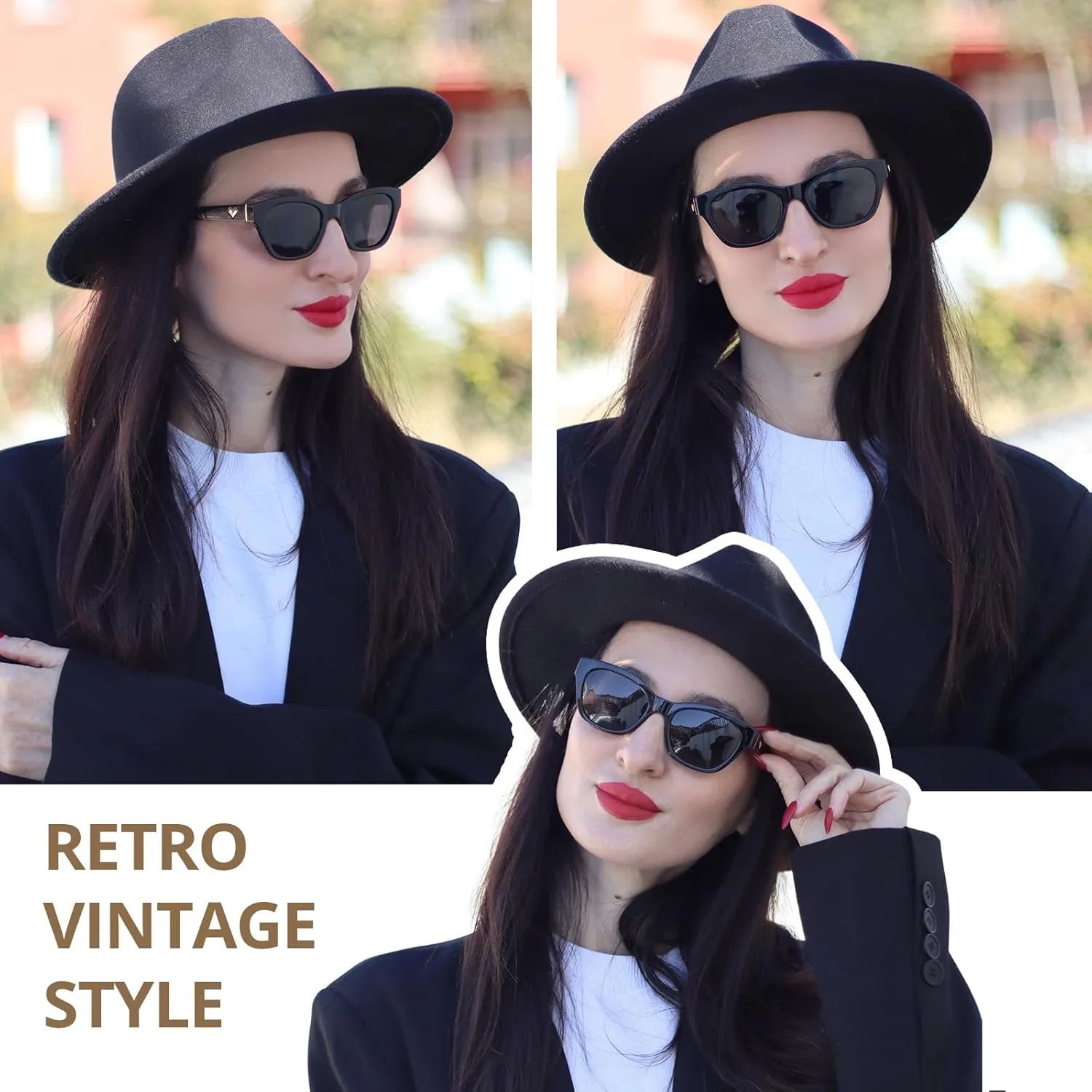 Small Cat Eye Sunglasses for Women | Trendy Sun Glasses for Narrow Face | Polarized & UV400 Protection Shades
