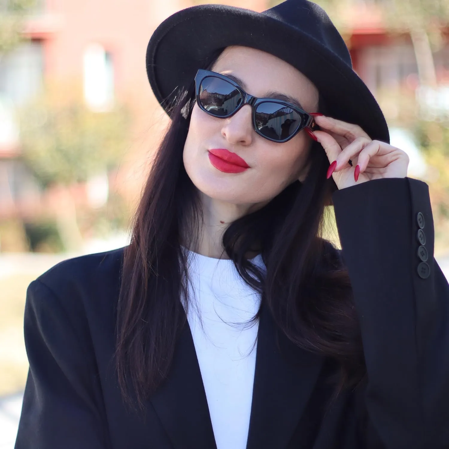Small Cat Eye Sunglasses for Women | Trendy Sun Glasses for Narrow Face | Polarized & UV400 Protection Shades