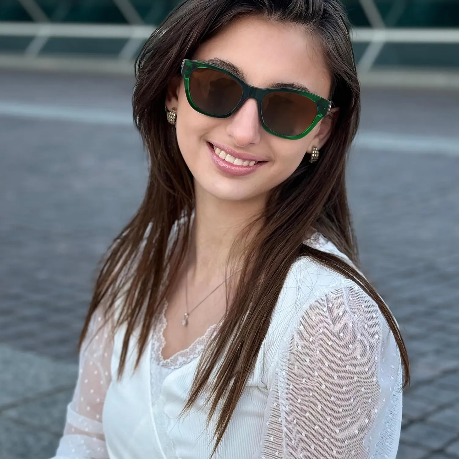 Small Cat Eye Sunglasses for Women | Trendy Sun Glasses for Narrow Face | Polarized & UV400 Protection Shades