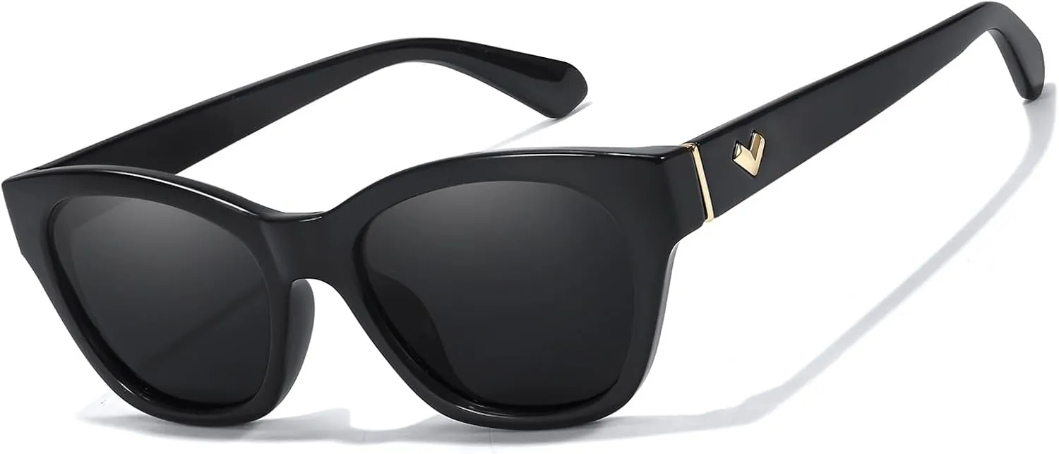 Small Cat Eye Sunglasses for Women | Trendy Sun Glasses for Narrow Face | Polarized & UV400 Protection Shades