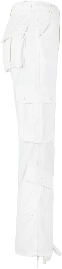 SMIDOW Baggy Cargo Pants for Women Relax Fit Parachute Pants Y2K Clothing Multi Pockets Wide Leg Combat Military Trousers