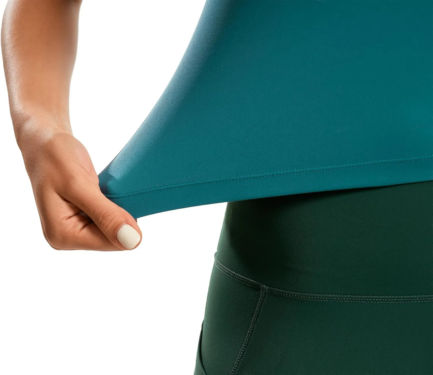 Smooth Workout Tops for Women Yoga Racerback Longline Padded Workout Tank Tops with Built in Bra
