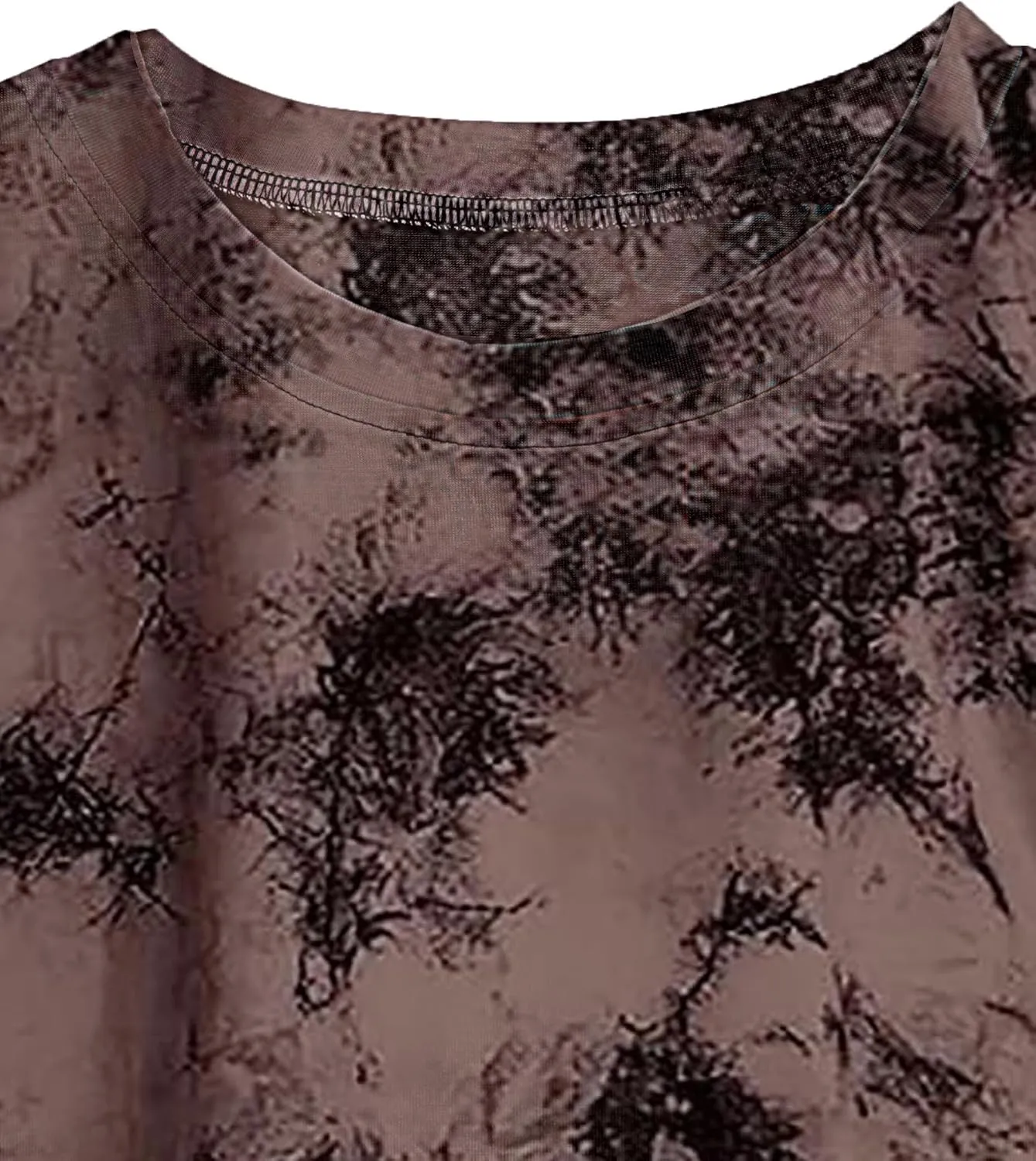 SOFIA'S CHOICE Tie Dye Crop Tops for Women Loose Fit Summer Short Sleeve T Shirt Boxy Cropped Tees