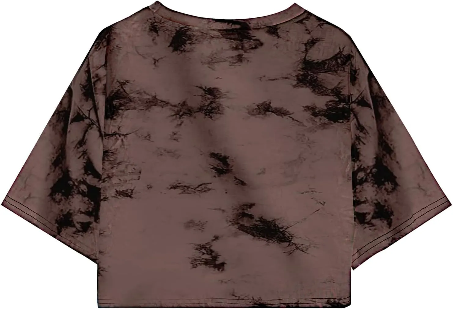 SOFIA'S CHOICE Tie Dye Crop Tops for Women Loose Fit Summer Short Sleeve T Shirt Boxy Cropped Tees