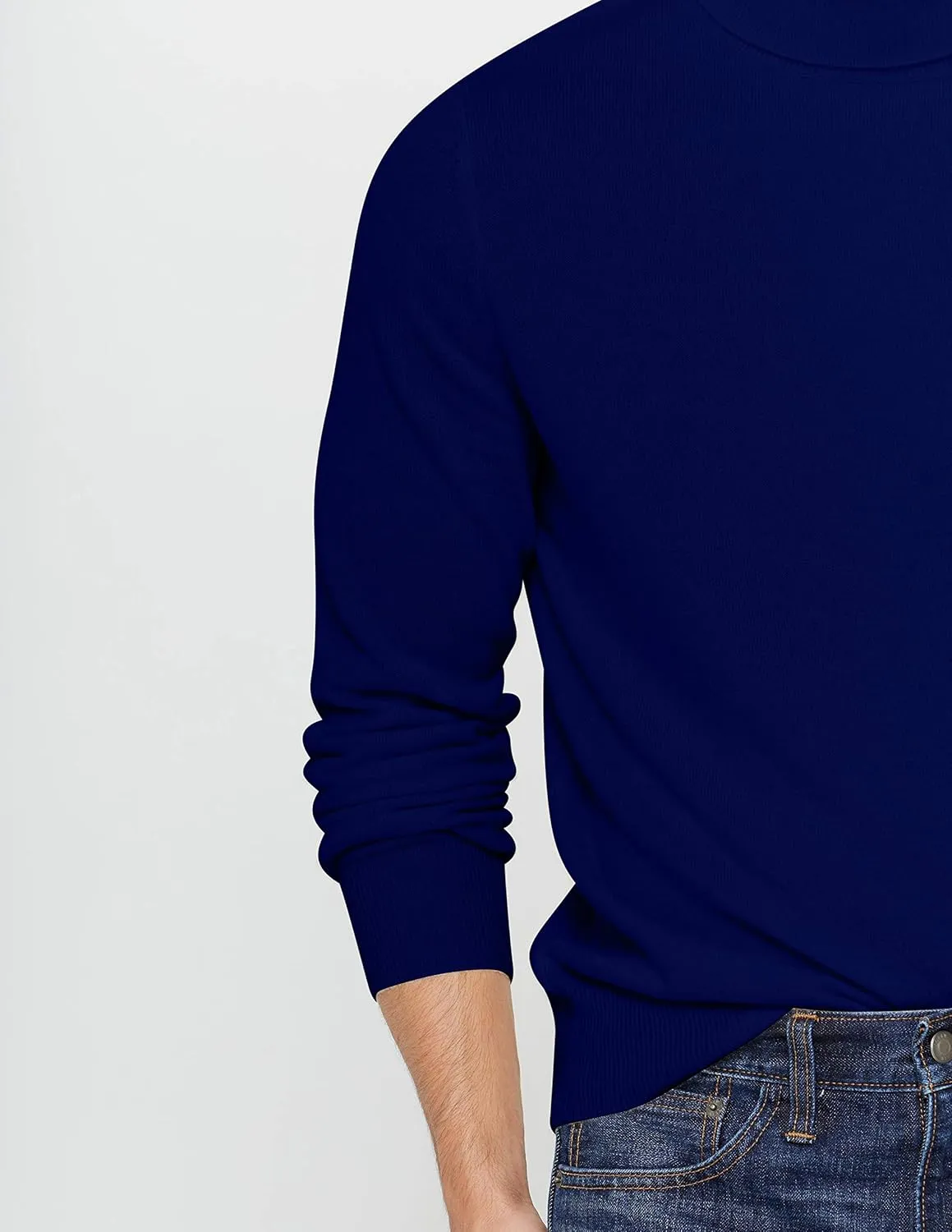 State Cashmere Men's Essential Turtleneck Sweater 100% Pure Cashmere Classic Long Sleeve Pullover