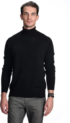 State Cashmere Men's Essential Turtleneck Sweater 100% Pure Cashmere Classic Long Sleeve Pullover